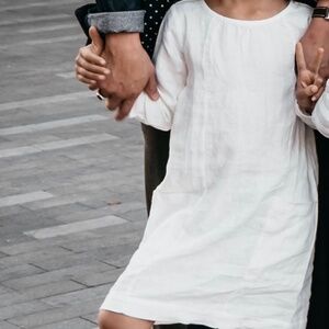 Haven Kids Linen White Dress- Size 6 - Like New